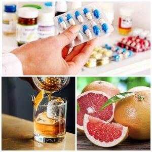 Interaction of Viagra with alcohol, tablets and foods