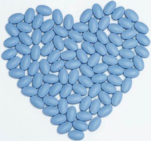 Blue sildenafil pills