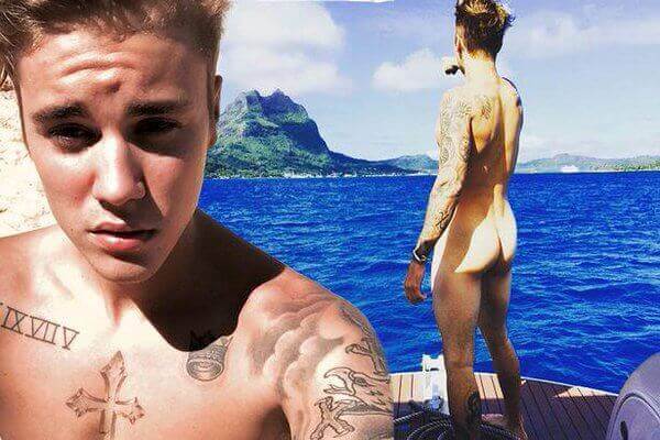 Bieber shows naked ass